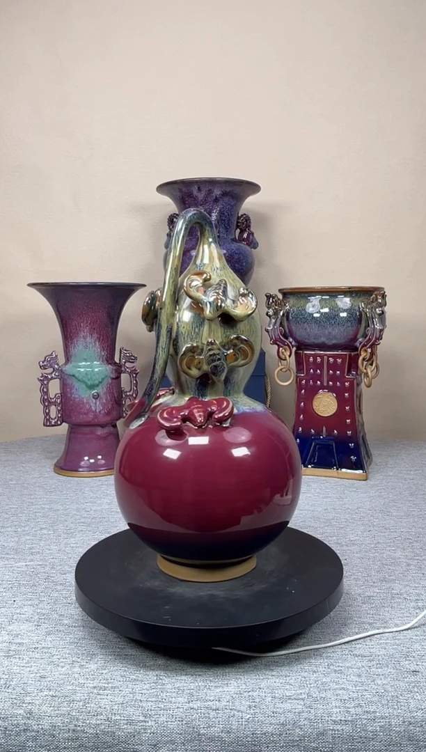 摆件陶神垕钧瓷收藏工艺品