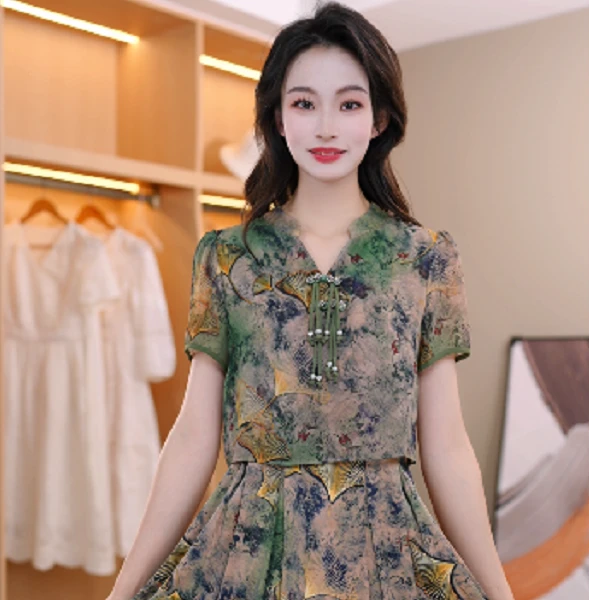 贵夫人高端气质名媛端庄大气连衣裙