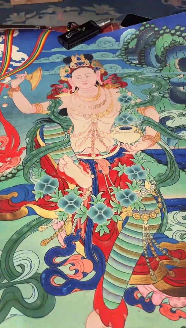 卷轴画龙妹唐卡直播tk16