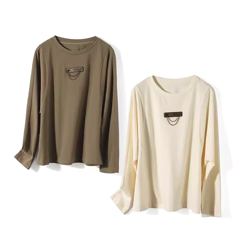 32253【觅系列】圆领气质基础舒适长袖T恤31MQ26B172