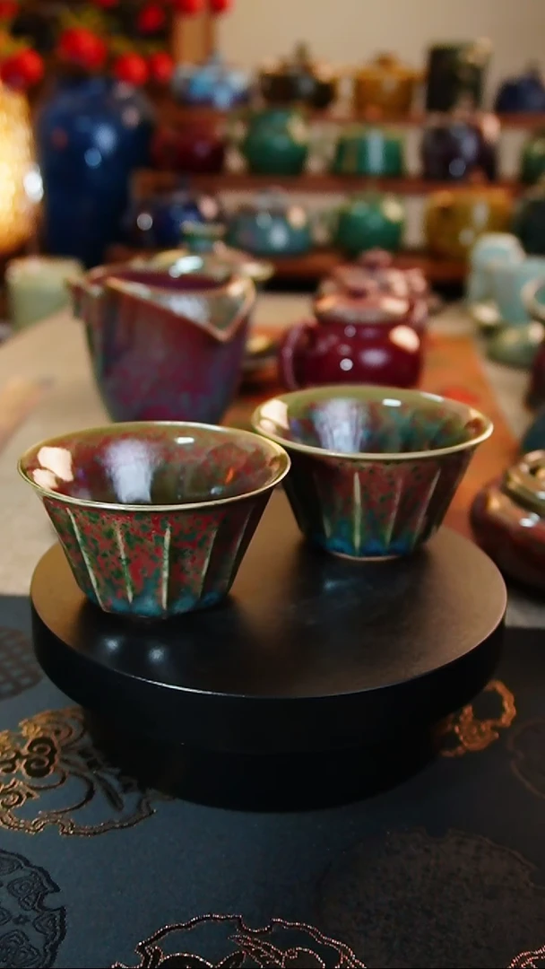 【闪购商品】瓷片651  撇口双杯