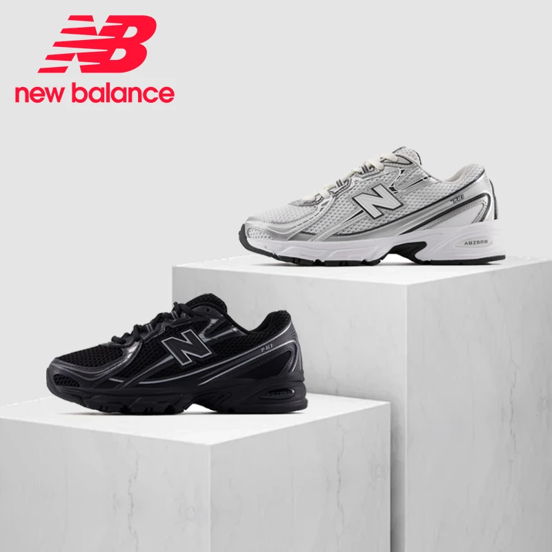 NEW BALANCE [IU同款]740系列 25年男女鞋轻便百搭舒适休闲鞋黑白