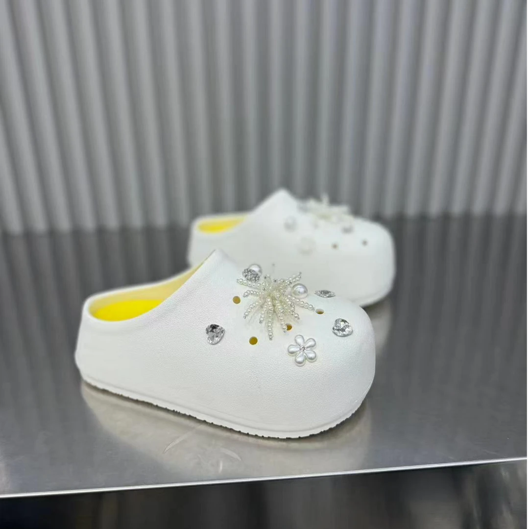 网红潮鞋夏季包头拖时尚百搭小个子厚底058