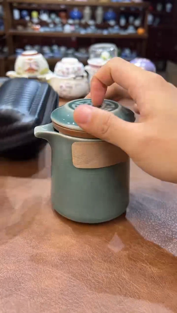 真的很便宜超好看会开片的旅行茶具
