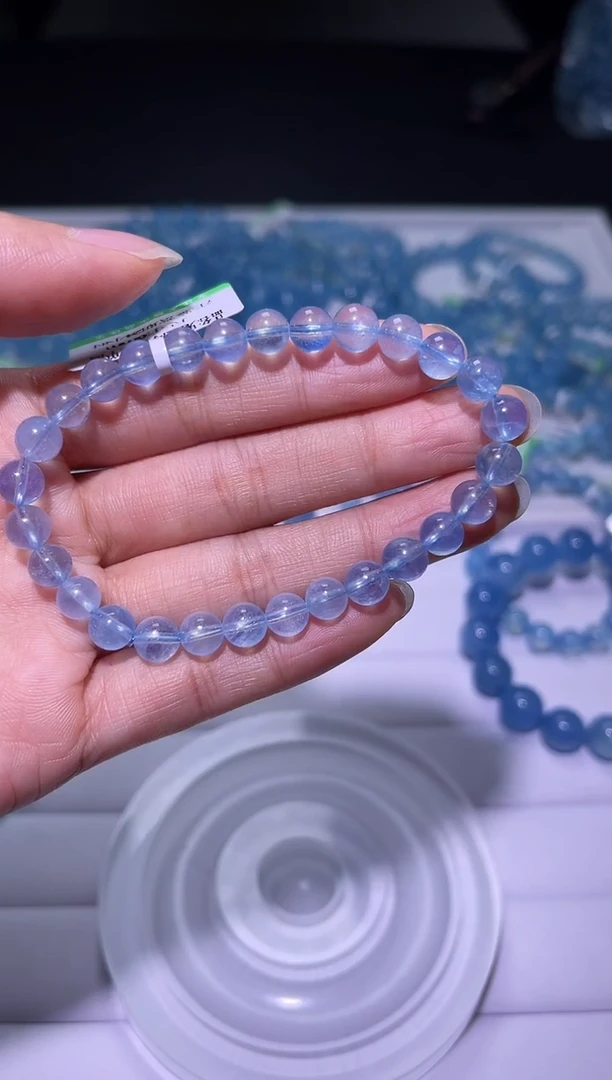 1海蓝宝石（处理）J068-6mm海蓝宝单圈-多样性发其一