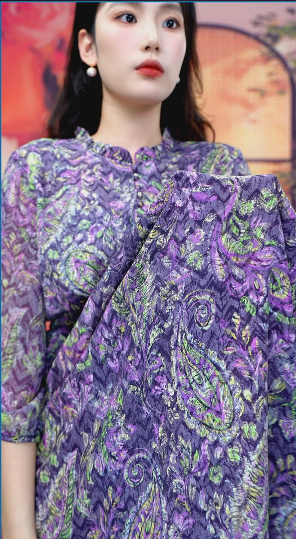 紫藤幽梦SUIHUAZHI岁华织高奢2025新款早秋连衣裙003