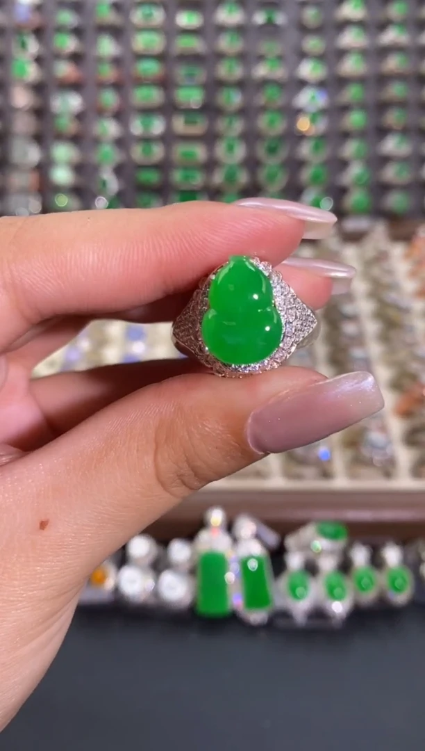 未镶嵌戒指翡翠天然缅甸A货翡翠未镶嵌 粉丝福利