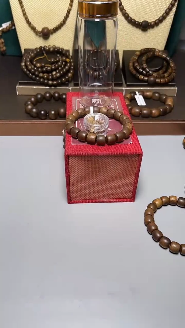 沉香芽庄白棋桶珠1.0单圈