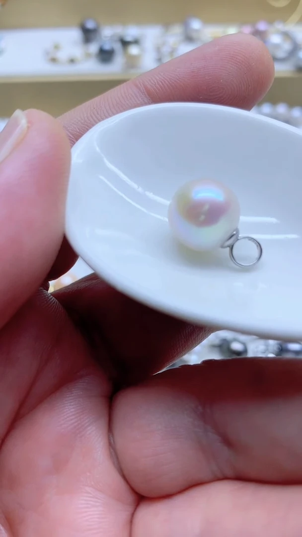 吊坠(不含链)银S925镶嵌淡水珍珠11-12mm