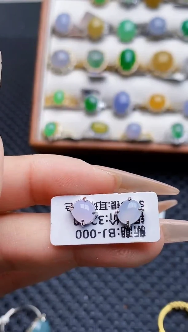 银S925镶嵌戒指翡翠0023