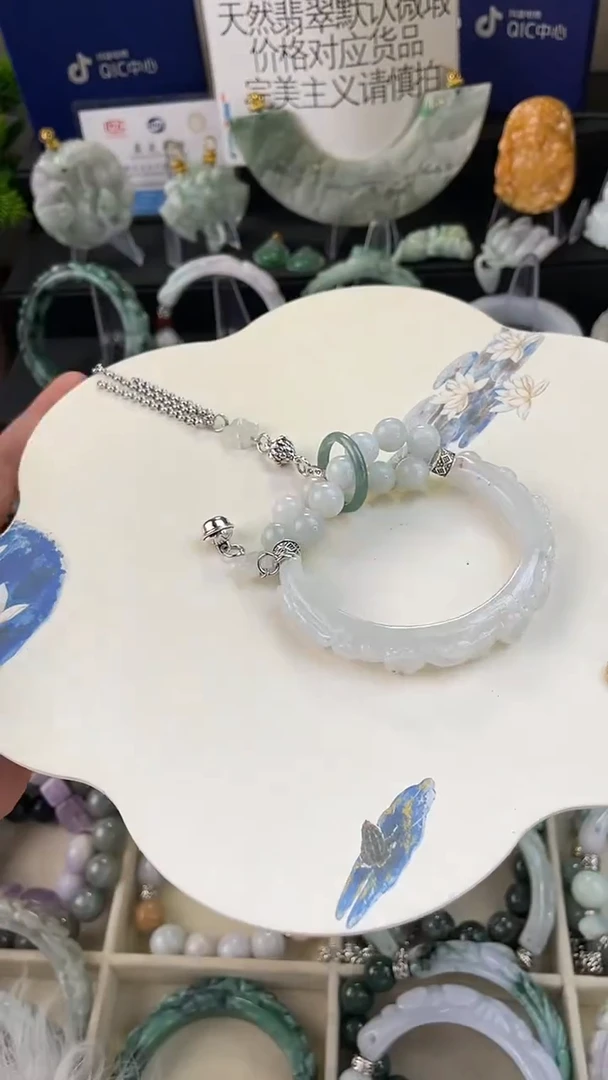 未镶嵌手链翡翠小*手工定制默认微瑕播介绍为准