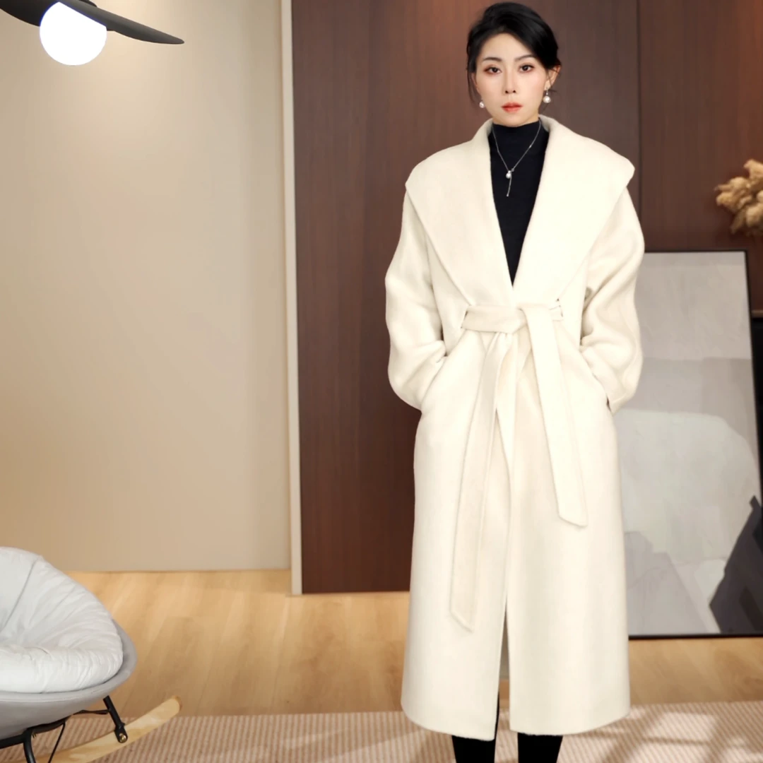 【%山羊绒大衣】509-2025新款秋冬双面羊绒大衣外套长款