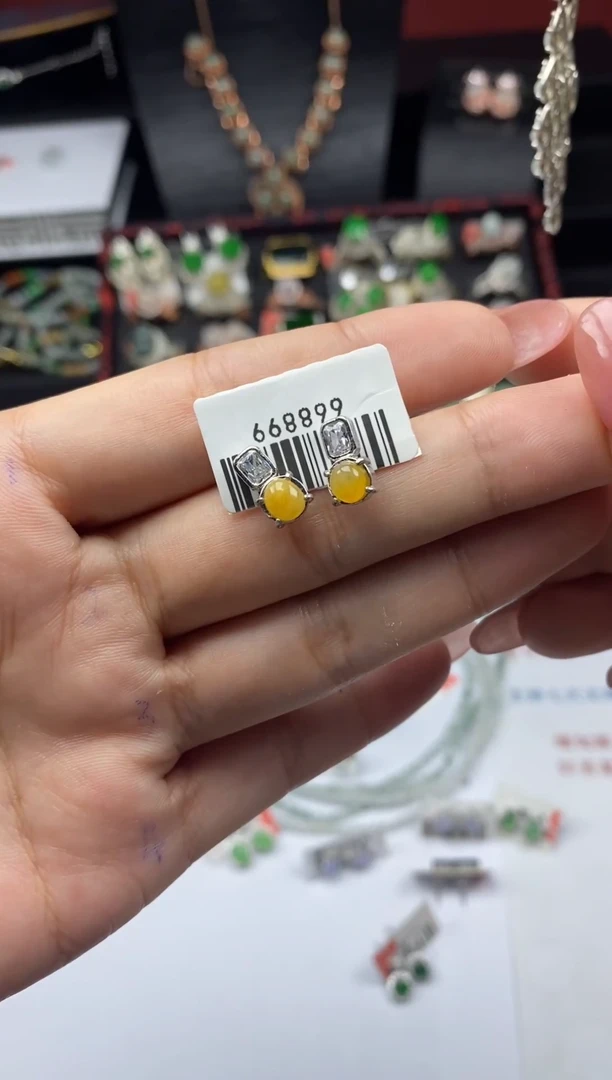 银S925镶嵌戒指翡翠1