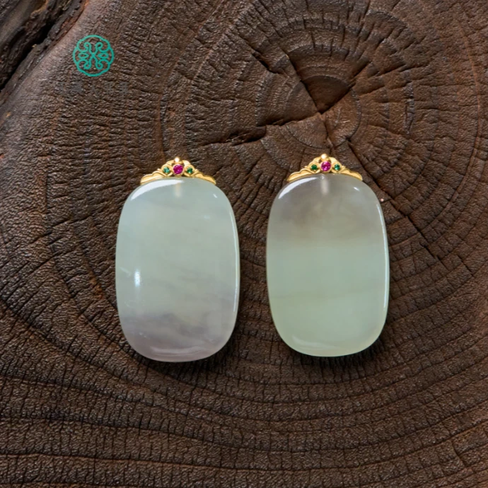 石惑珠宝*和田玉无事牌约38*23mm吊坠~多样性发一