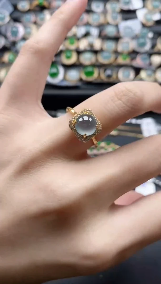 【闪购商品】翡翠戒指银S925镶嵌51511