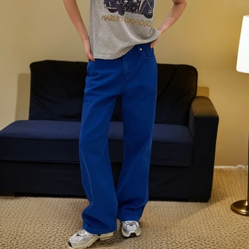 韩国公鸡家蓝色休闲裤（no退换）显瘦