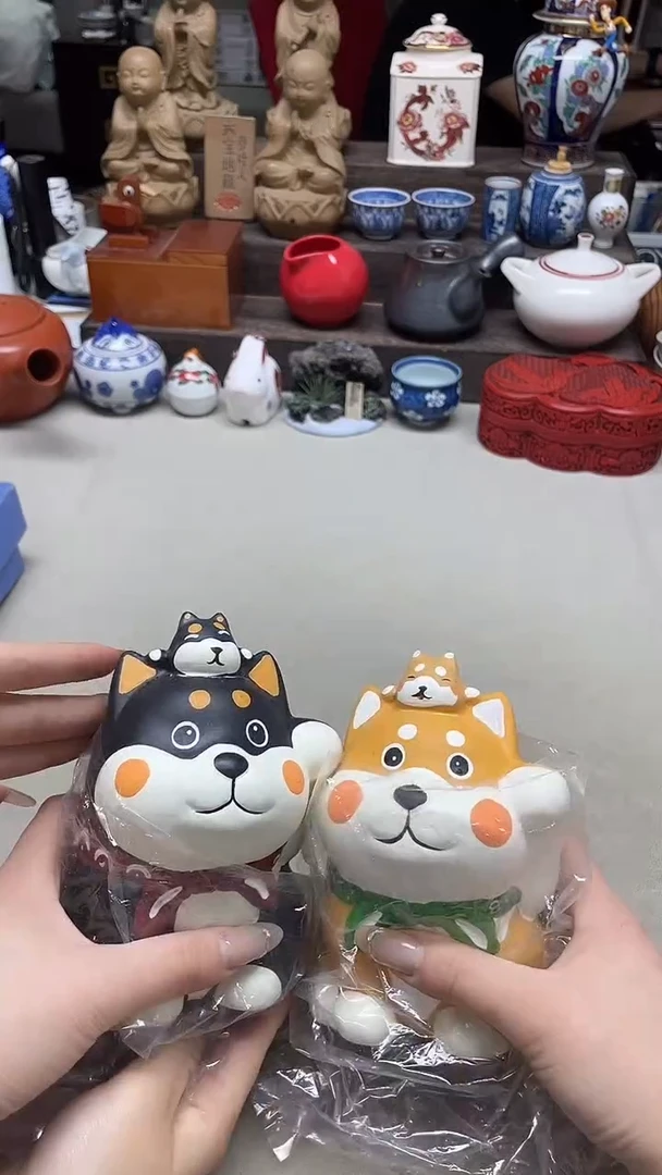 瓷片小日子龙虎作存钱罐（自选颜色）