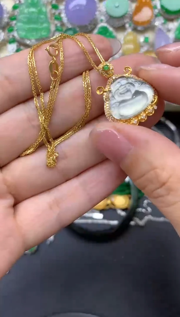 【闪购商品】翡翠颈饰18K金镶嵌406-中国好珍宝