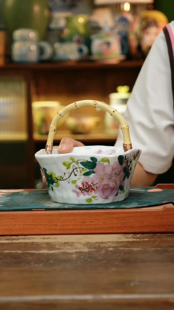 瓷片景德镇纯手工釉下彩精品茶具