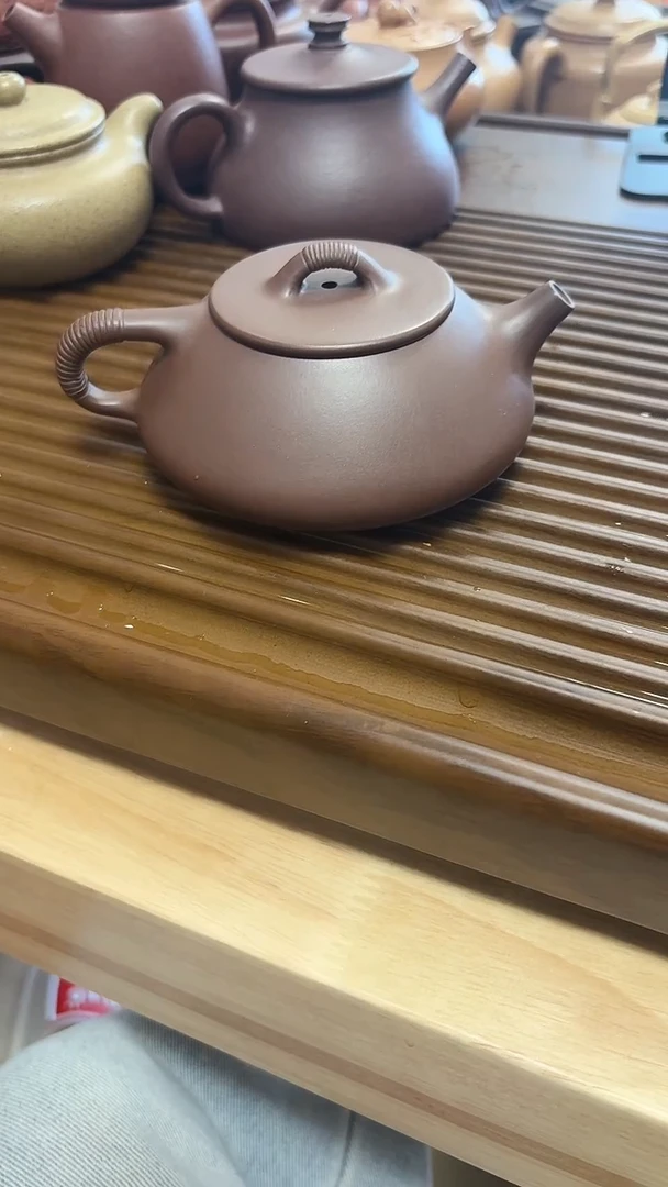茶壶紫砂紫泥线瓢180cc左右