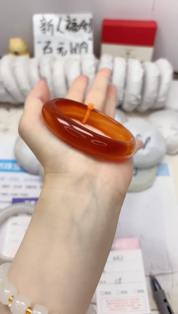 石英质玉手镯未镶嵌462-玛瑙-圈口58