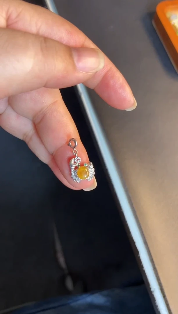 吊坠(不含链)银S925镶嵌翡翠1