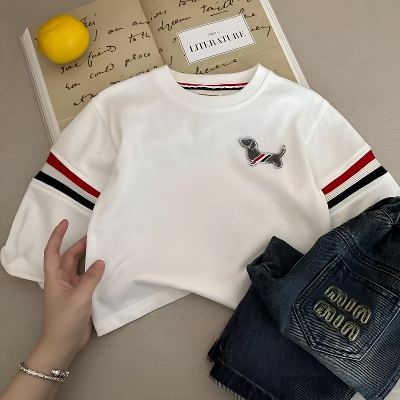 2025春秋长袖打底童装纯棉日韩系t恤中大童装男童女童时尚洋气