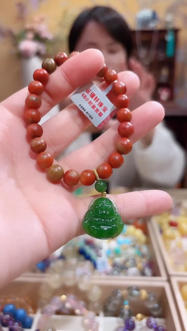 未镶嵌手串南红玛瑙设计款珠串8+