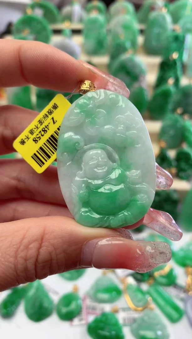 【闪购商品】翡翠颈饰18K金镶嵌挂件