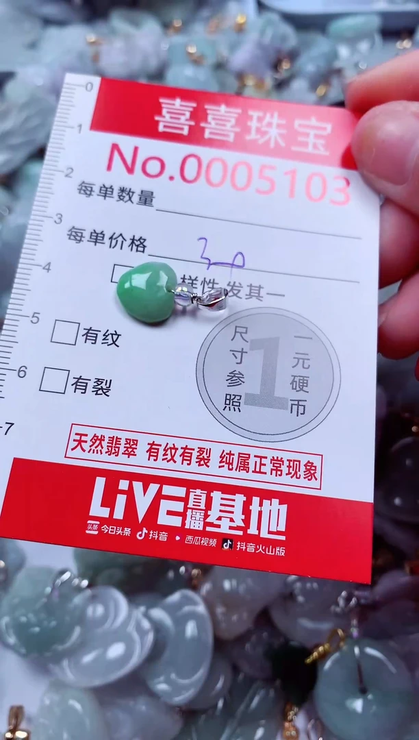 吊坠(不含链)未镶嵌翡翠5103