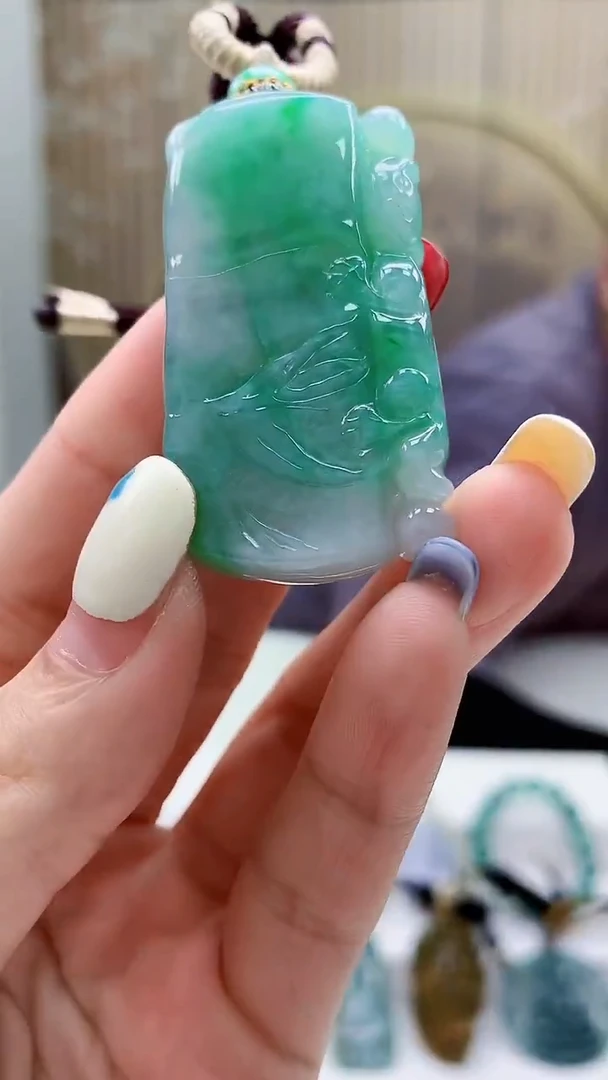 未镶嵌定制翡翠4898lr-毛货挂件56