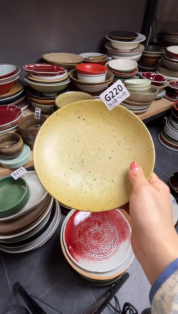 瓷片小***卜g220黄麻点小圆碟福利