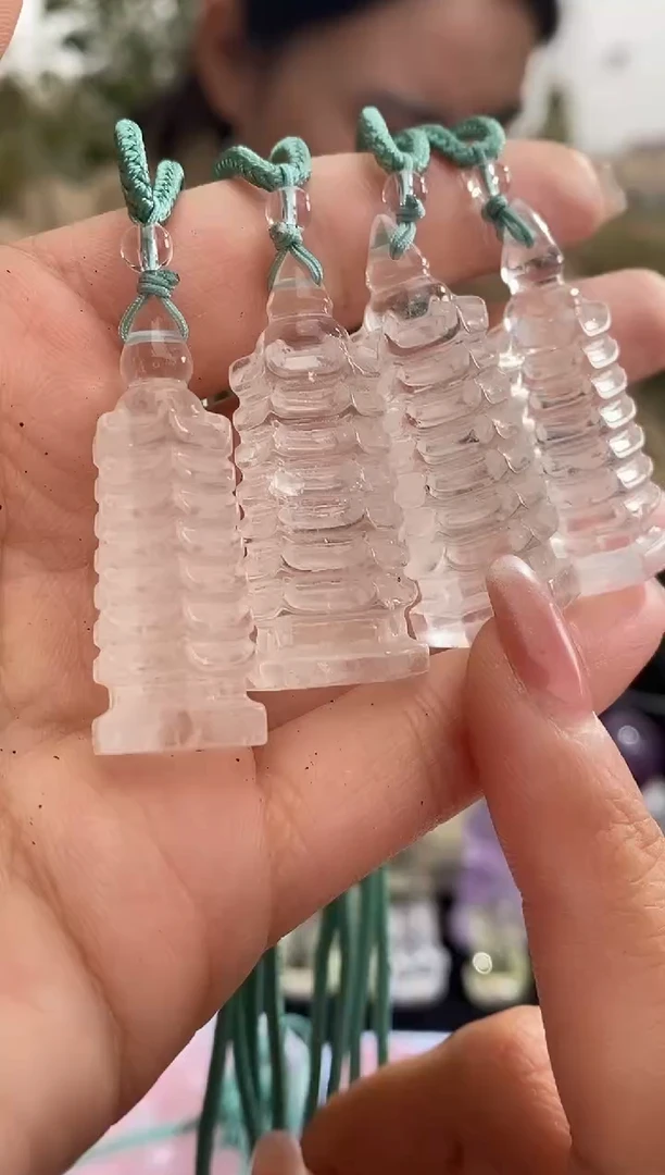 未镶嵌珠宝半成品水晶文昌塔吊坠多样性发其一