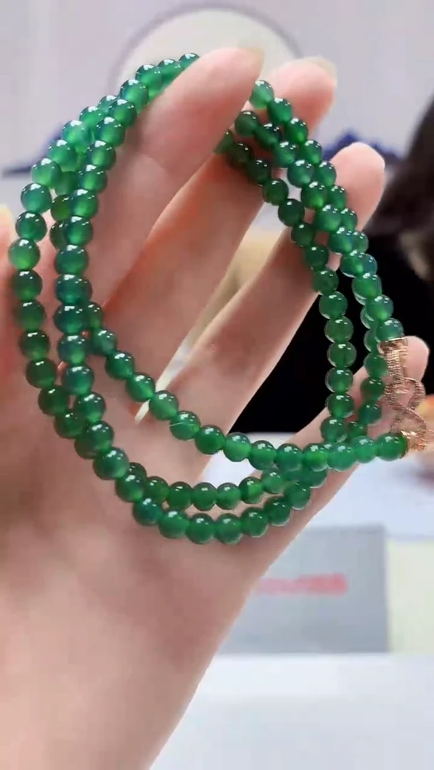 【闪购商品】定制翡翠未镶嵌4829zm-毛货珠链72