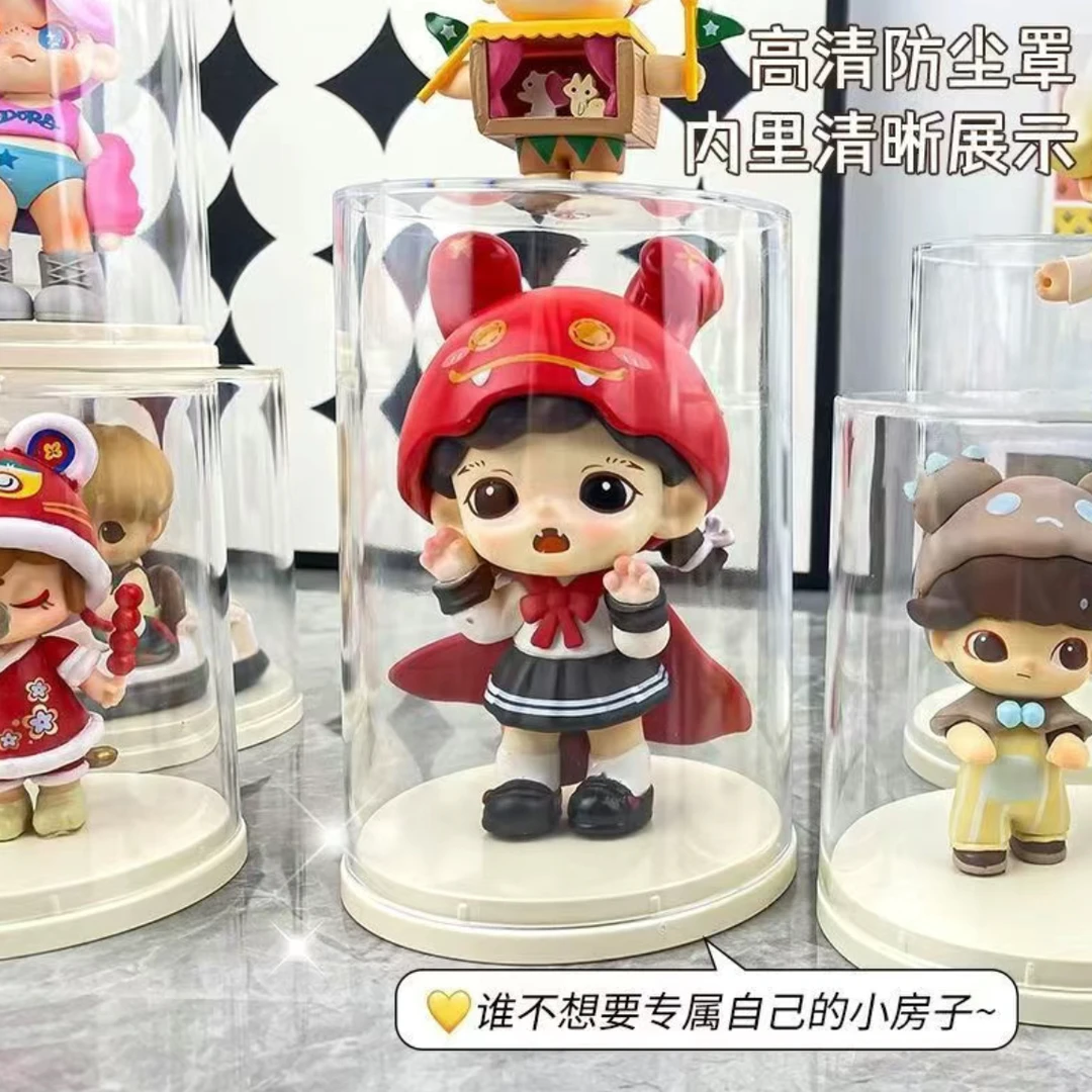 盲盒展示架透明防尘手办收纳盒展示盒桌面泡泡玛特公仔摆件高颜值