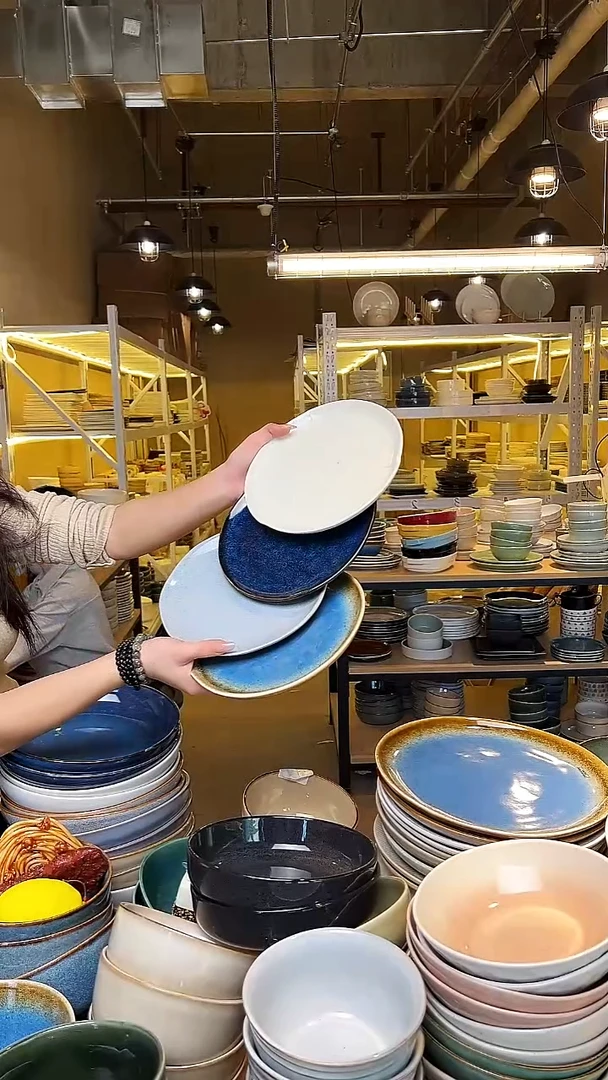 瓷206外贸尾货窑变釉下彩默认微瑕