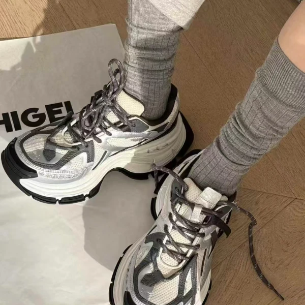 诗歌兰春款老爹鞋厚底增高运动鞋