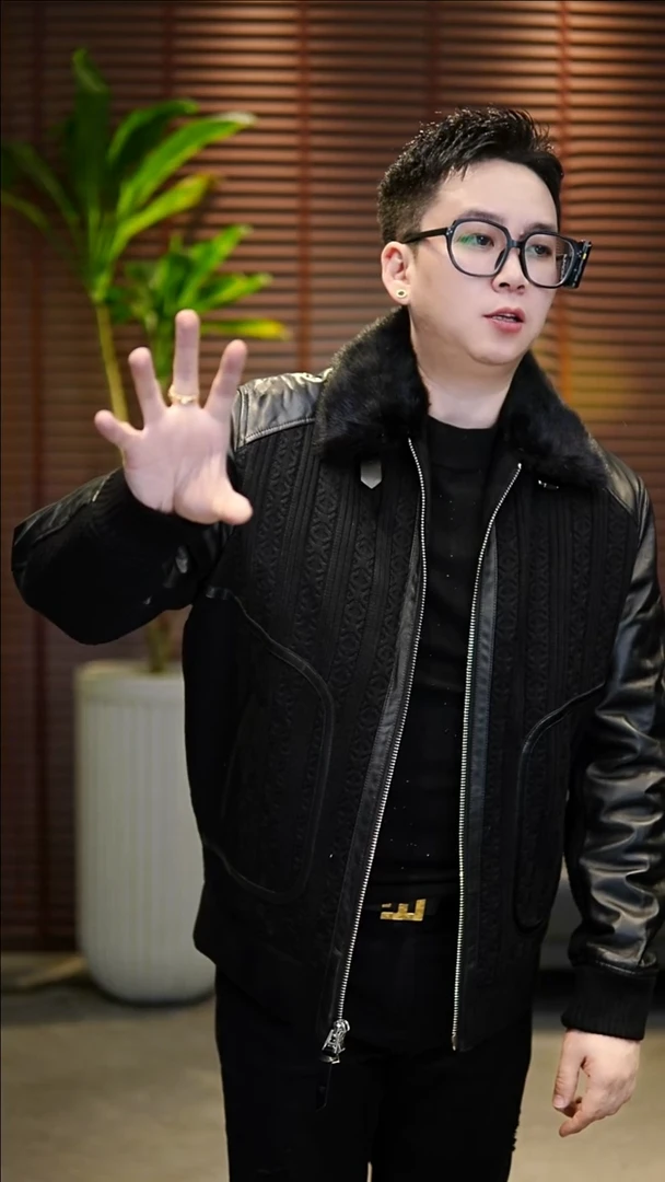 54码（155-170斤）水貂领鹅绒拼皮夹克