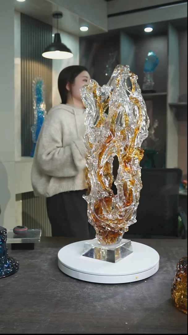 琉璃太*雨琥珀金色太湖石