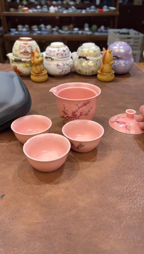 真的很便宜会开片的旅行茶具