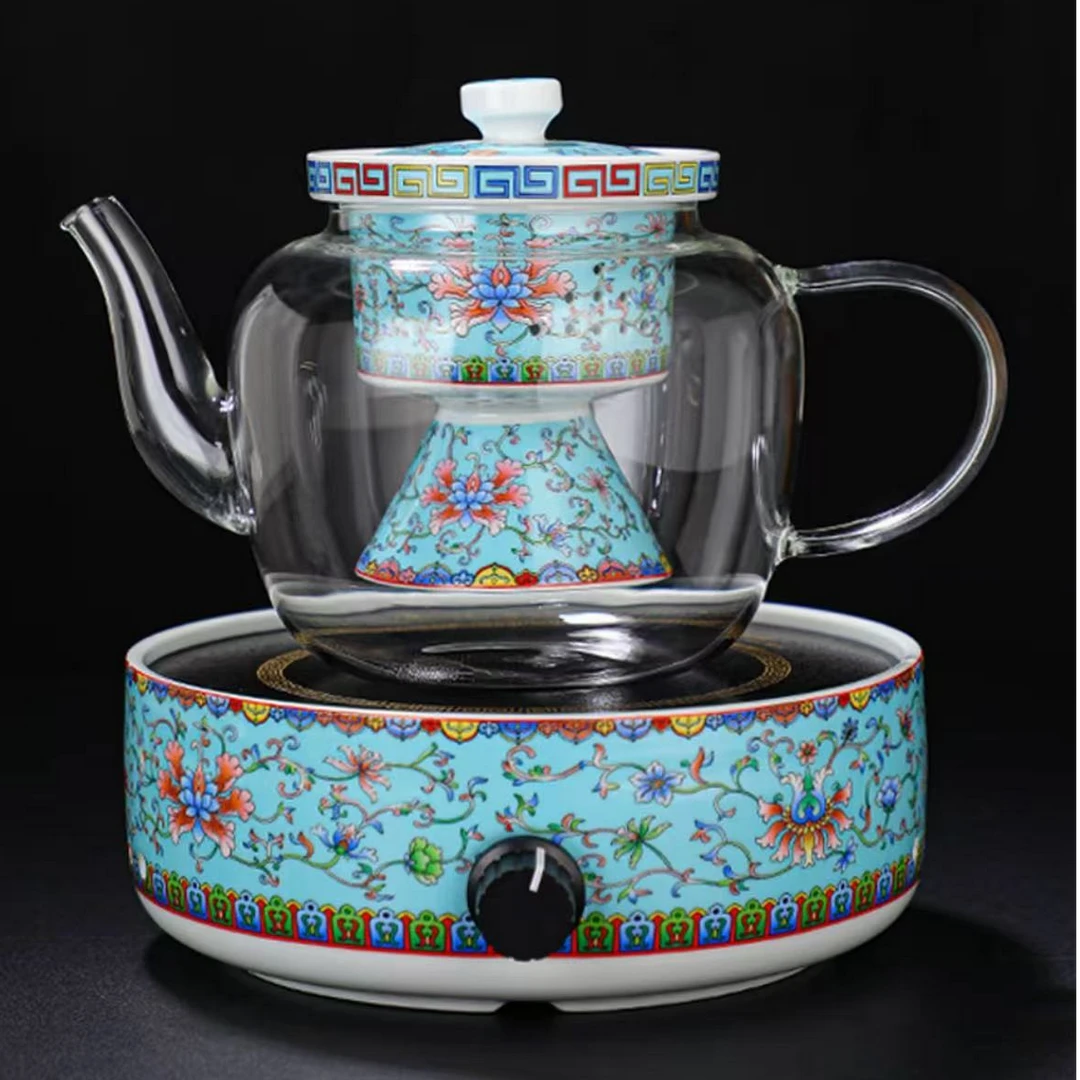 蓝珐琅智能炉+手把壶（瓷内胆）-CZZ