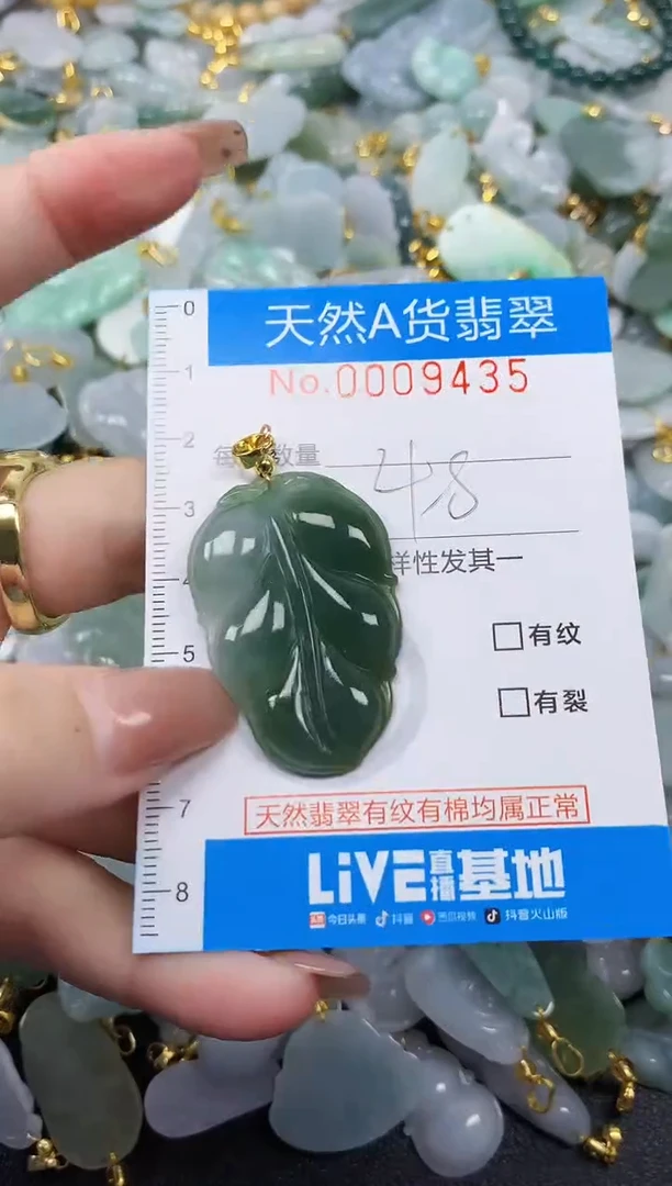 颈饰未镶嵌翡翠净货挂件-9435