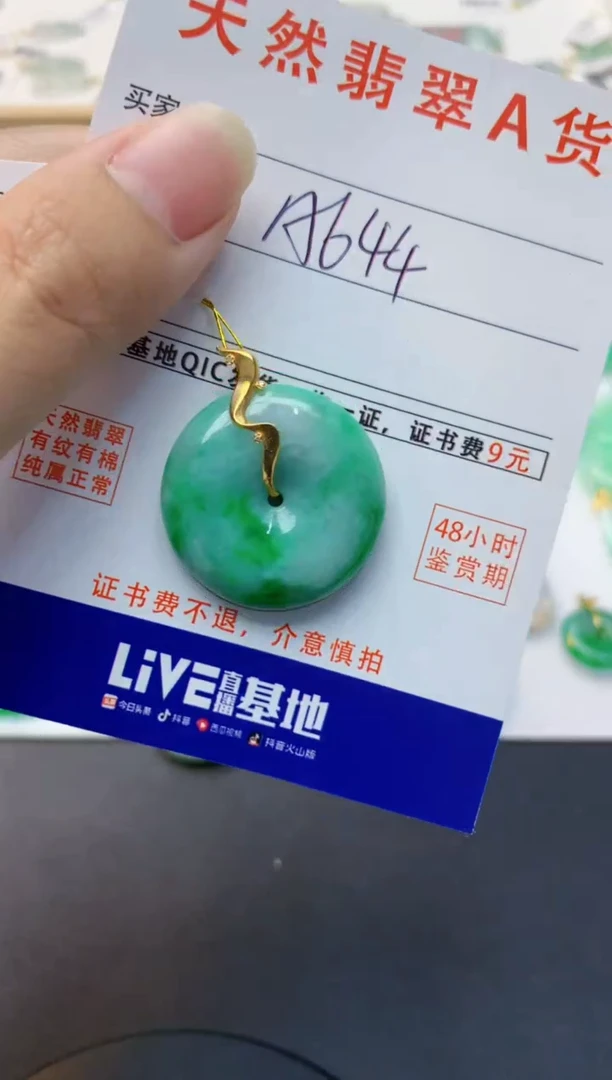 颈饰未镶嵌翡翠天然缅甸A货翡翠百元以上9元证书费自理