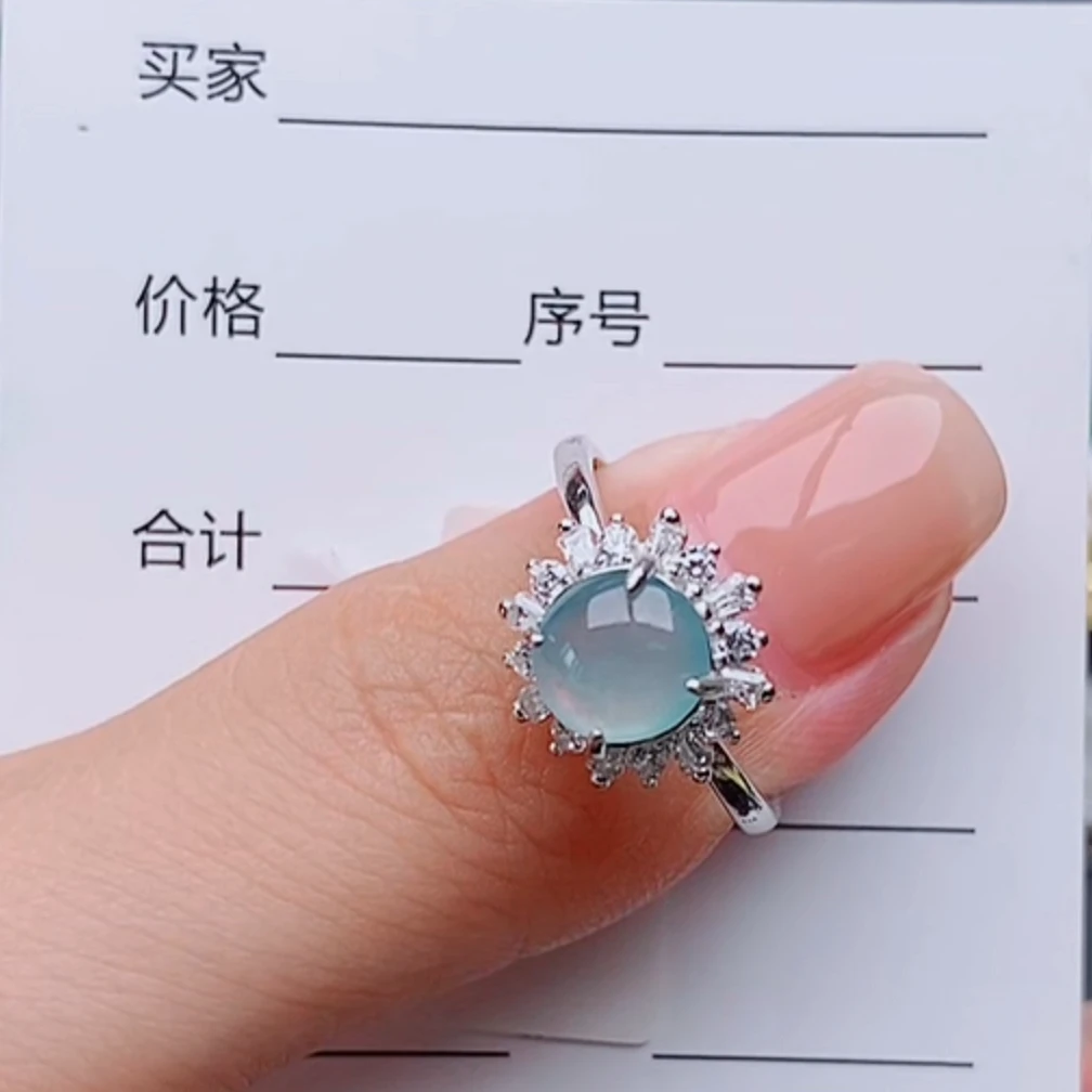 天然a货翡翠戒指