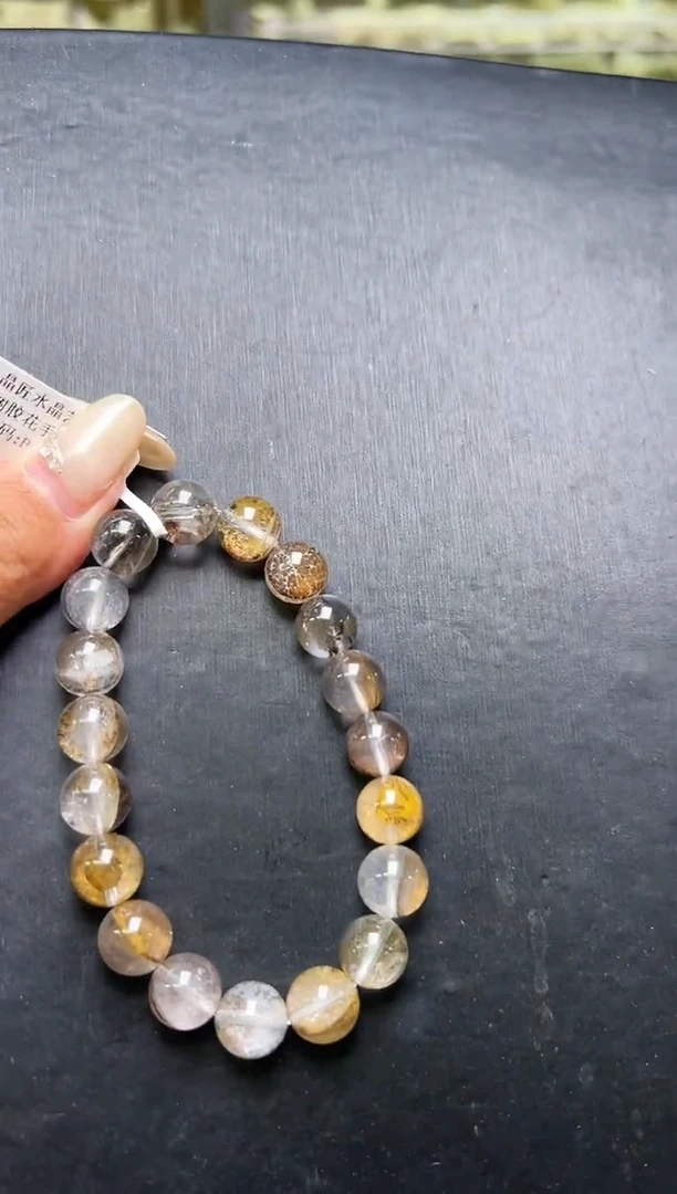 未镶嵌手串水晶小树胶花手串10mm+ JP54242