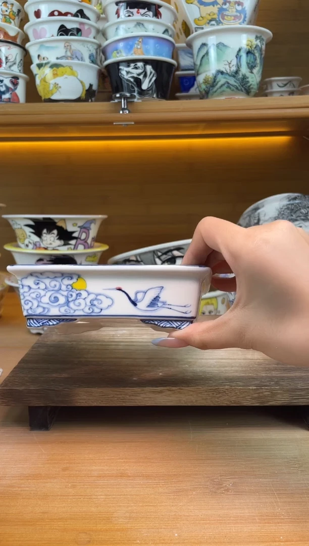 明*德【手绘仙鹤祥云图】