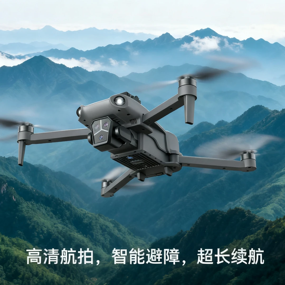 航拍无人机带GPS返航无刷电机彩屏遥控器
