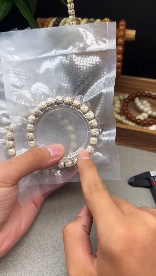 星月菩提手串原生态原白10*9手串  （福利微氧化）