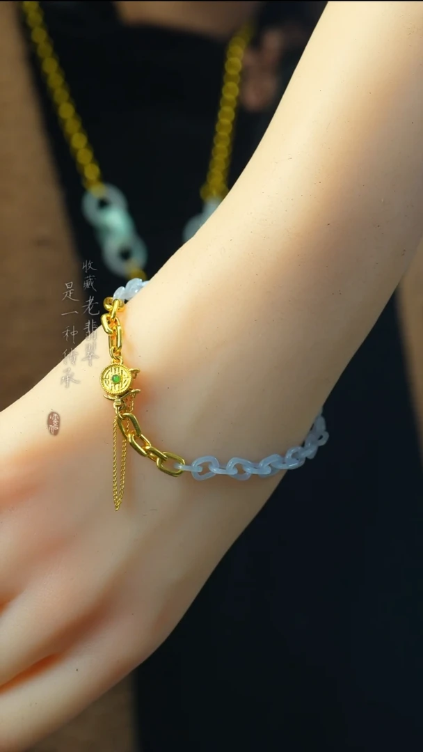 未镶嵌手链翡翠冰种翡翠紫翡手链