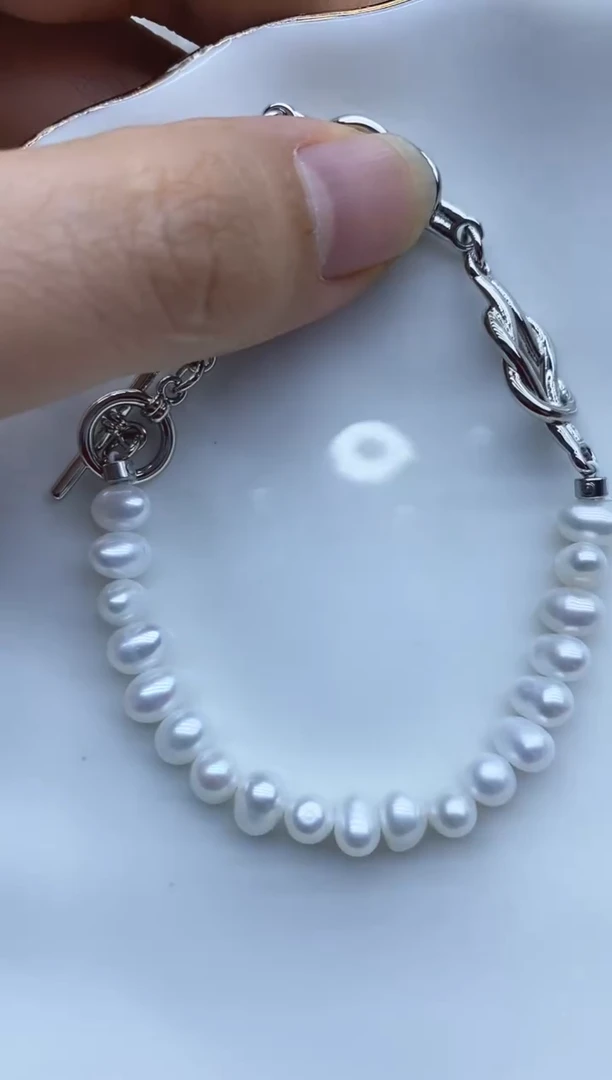 未镶嵌手链淡水珍珠手链多样性发其一